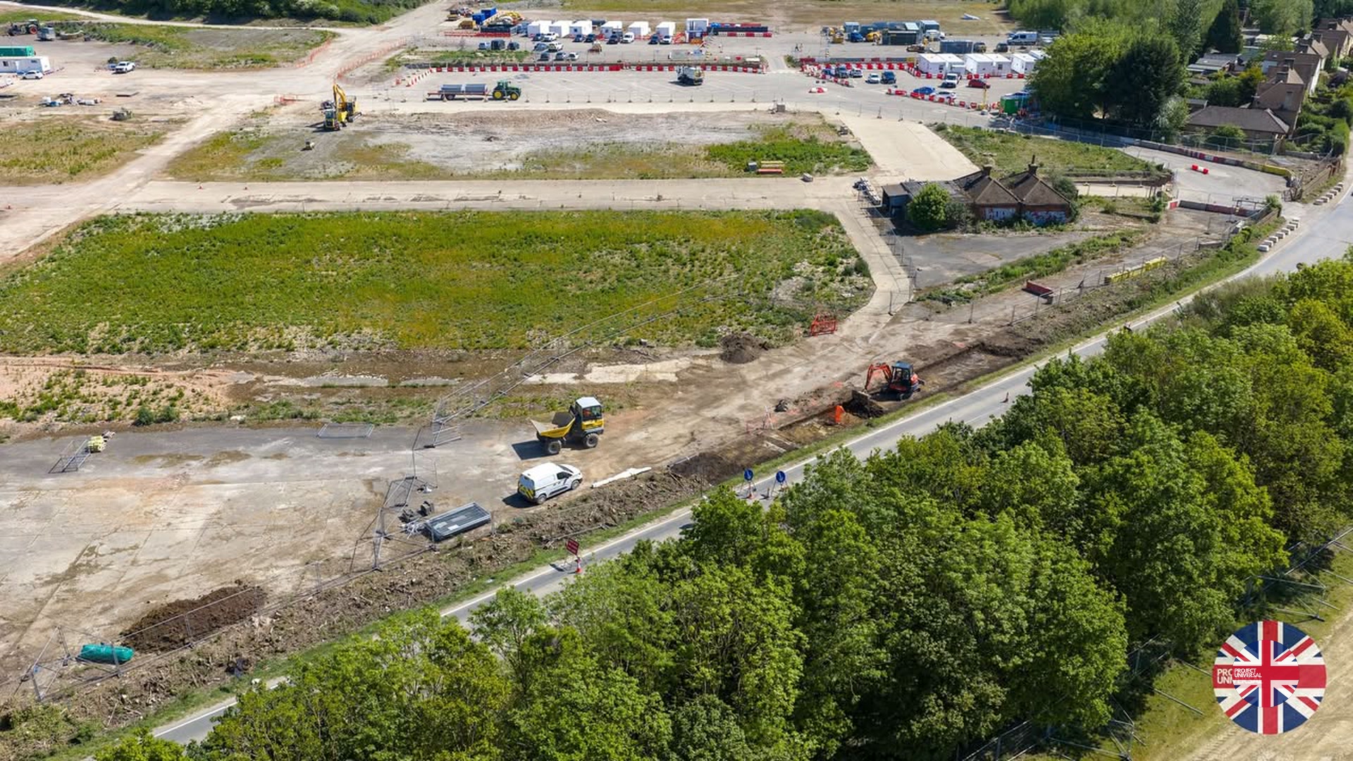 Old Wall Removed and New Groundwork Underway at Universal Studios UK on Manor Road