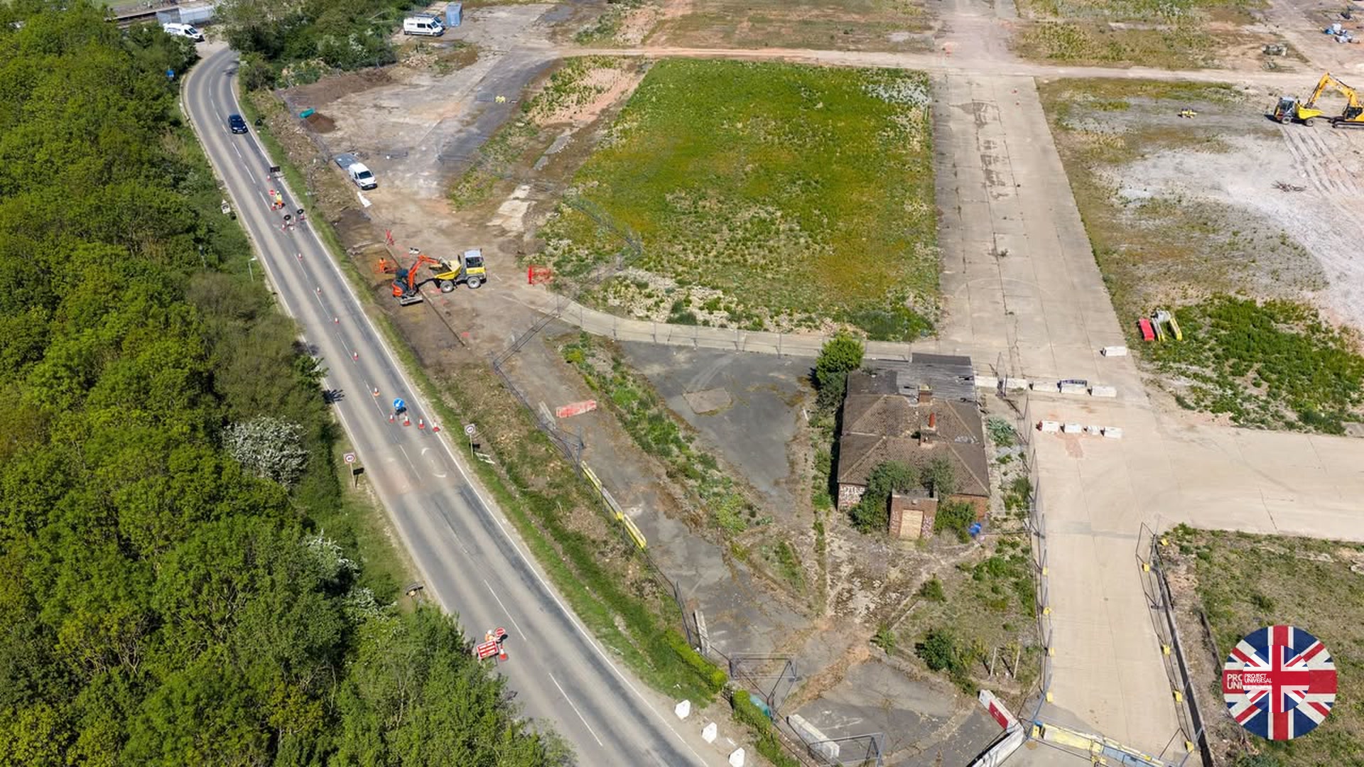 Old Wall Removed and New Groundwork Underway at Universal Studios UK on Manor Road