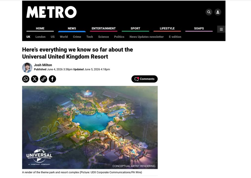 Metro spotlights the newly named Universal United Kingdom Resort — and our thoughts on what it could mean for Bedford