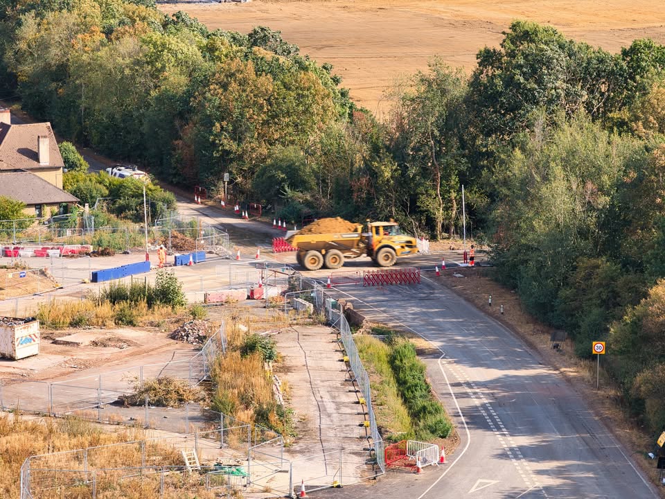 “Flumper Haul Road” gets to work as dumpers shift soil across the Universal Studios UK site
