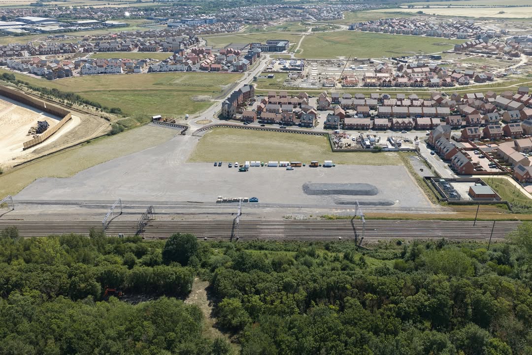 Early enabling works spotted at future Wixams railway station site