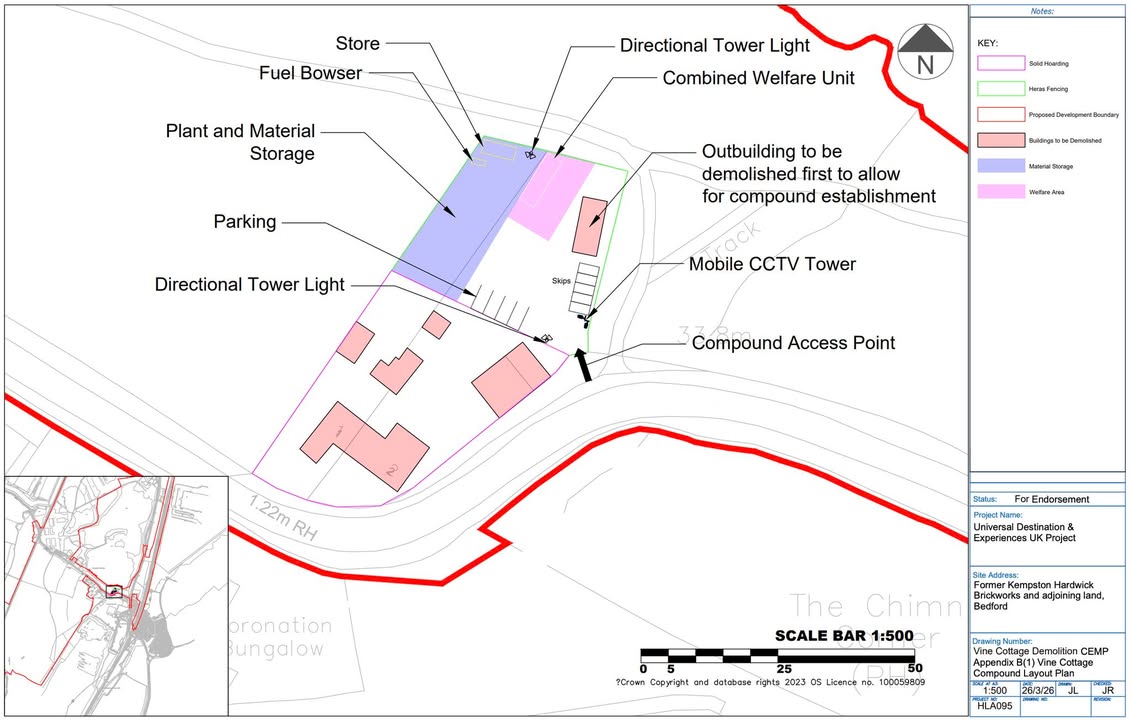 Vine Cottages set for demolition after CEMP for Universal UK project endorsed