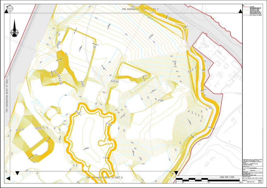 Condition 13 mass-grading plans show large enclosed basin in Core Zone of Universal United Kingdom Resort