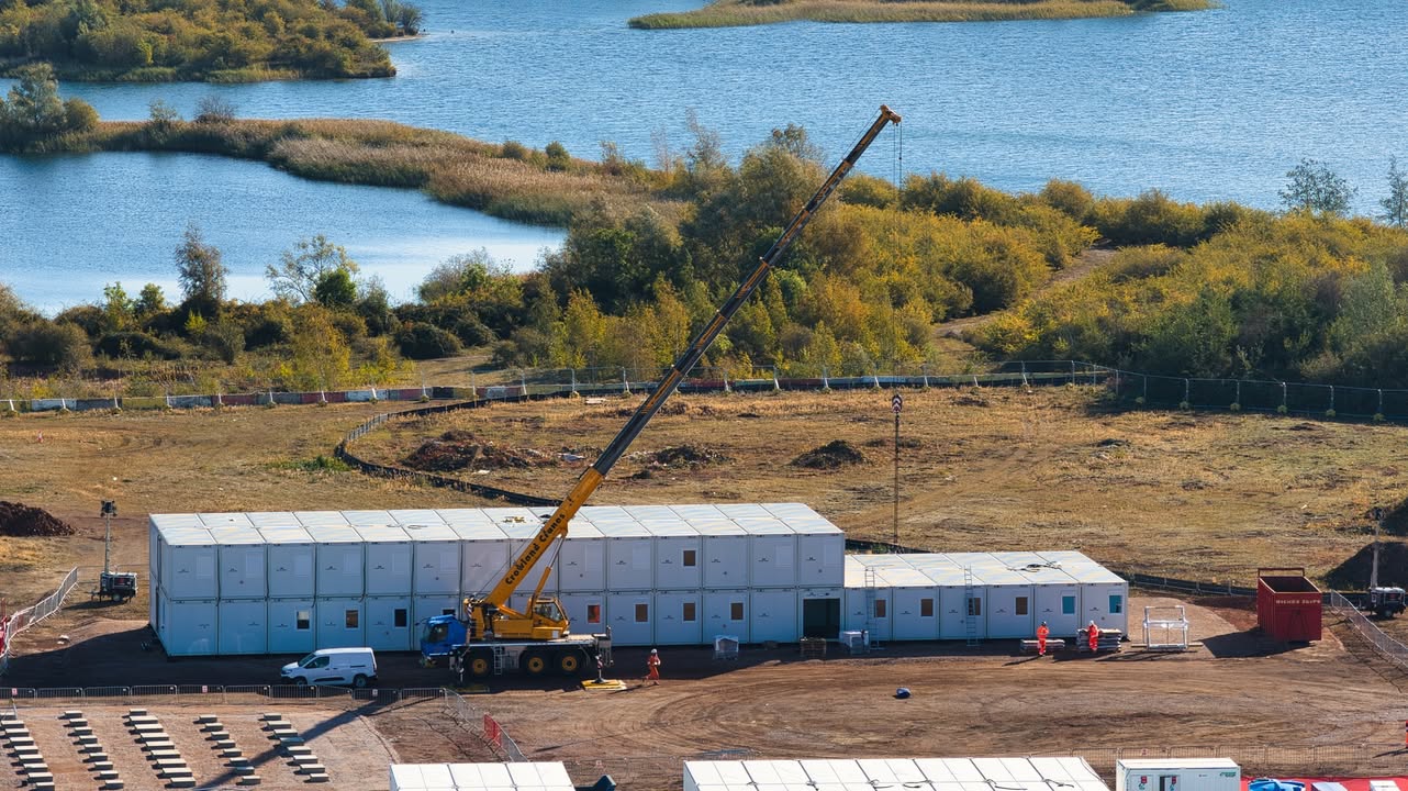 Modular offices reach two storeys at Universal UK Resort site
