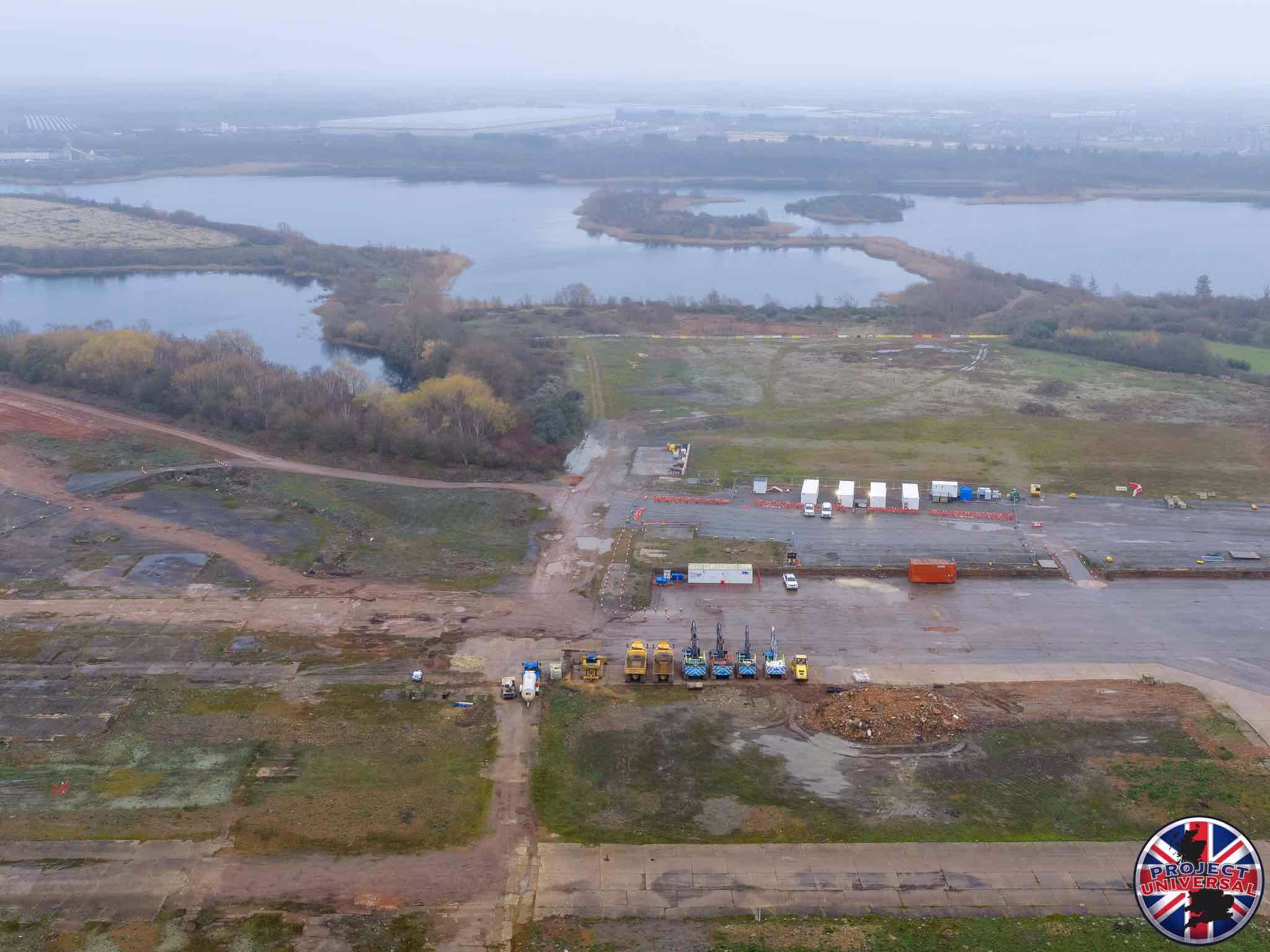 foggy concrete slab at uniuversal studios uk dec 2025